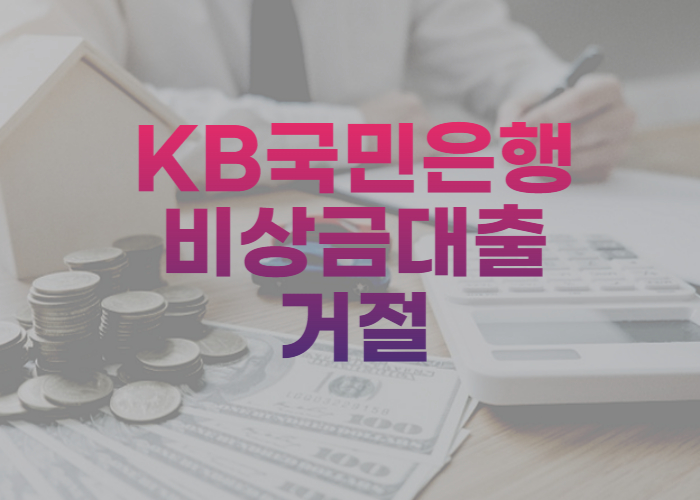 KB국민은행 비상금대출 거절