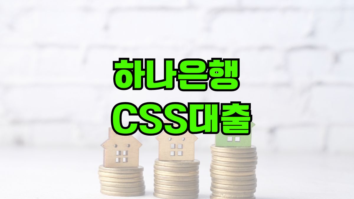 하나은행 CSS대출