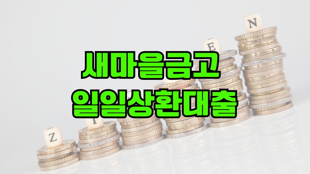 새마을금고 일일상환대출