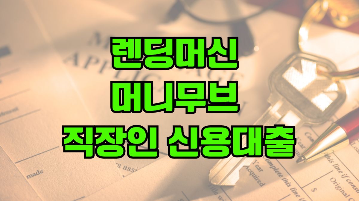 렌딩머신 머니무브 직장인 신용대출