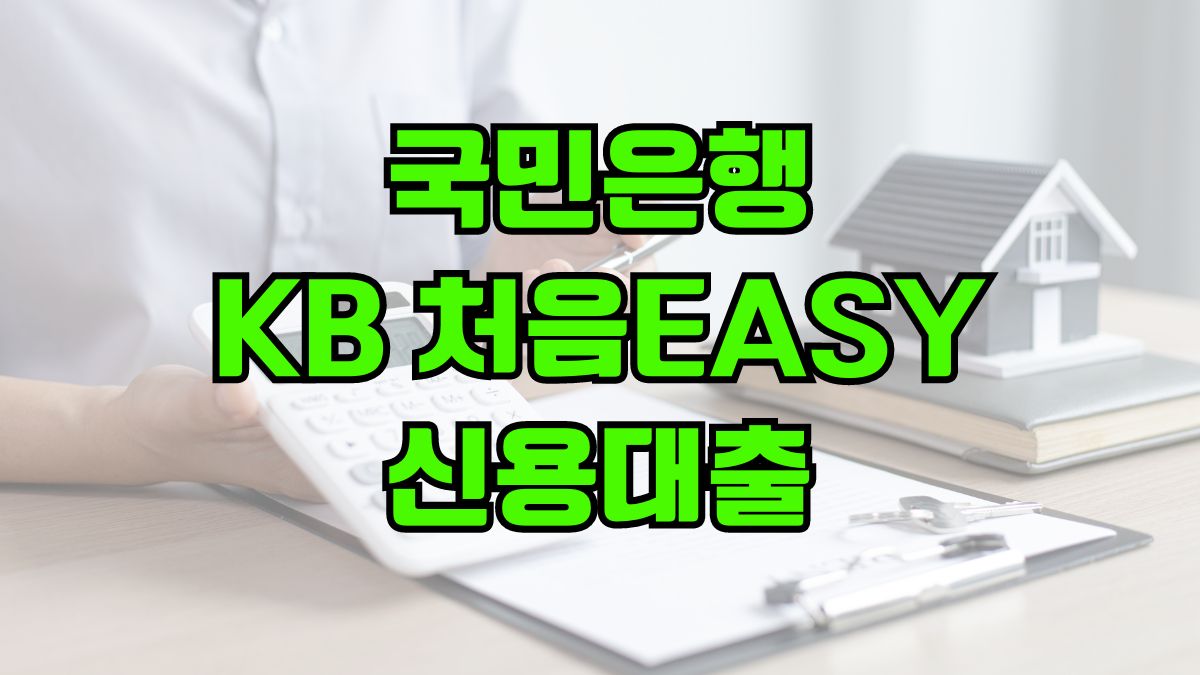 국민은행 KB 처음EASY 신용대출