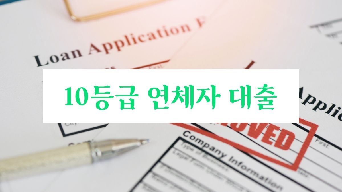 10등급 연체자 대출