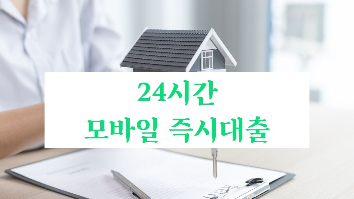 24시간 모바일 즉시대출