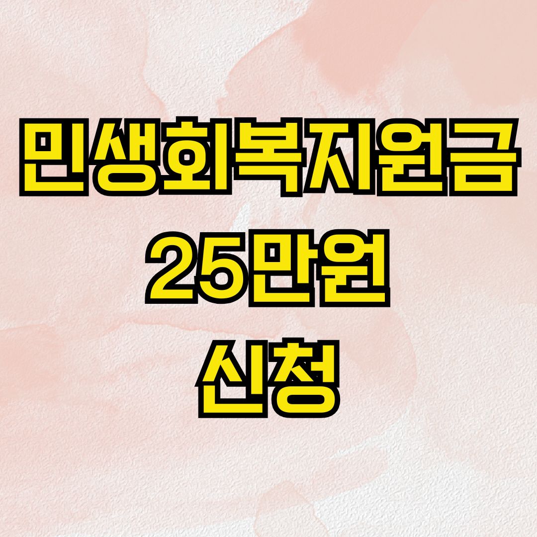 민생회복지원금 25만원 신청