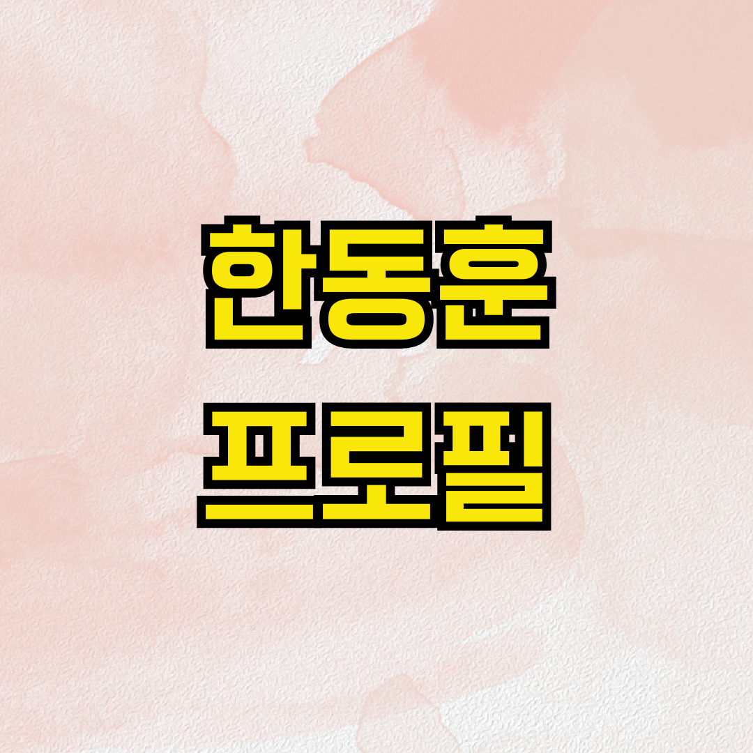 한동훈 프로필