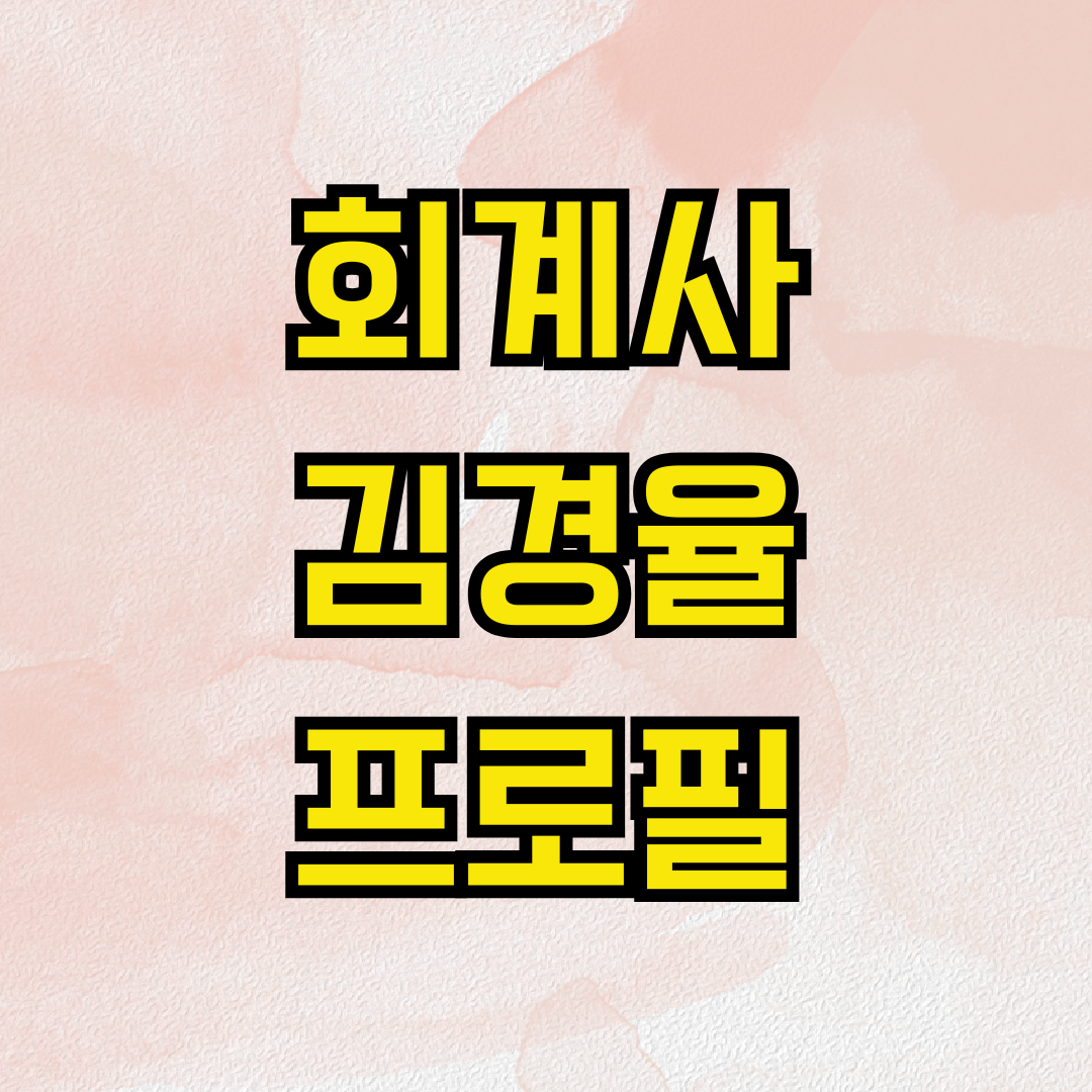 회계사 김경율 프로필