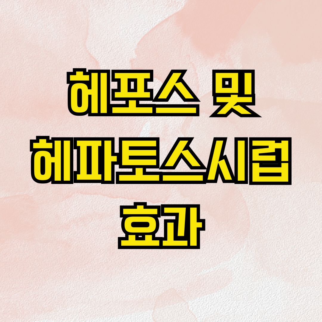 헤포스 및 헤파토스시럽 효과