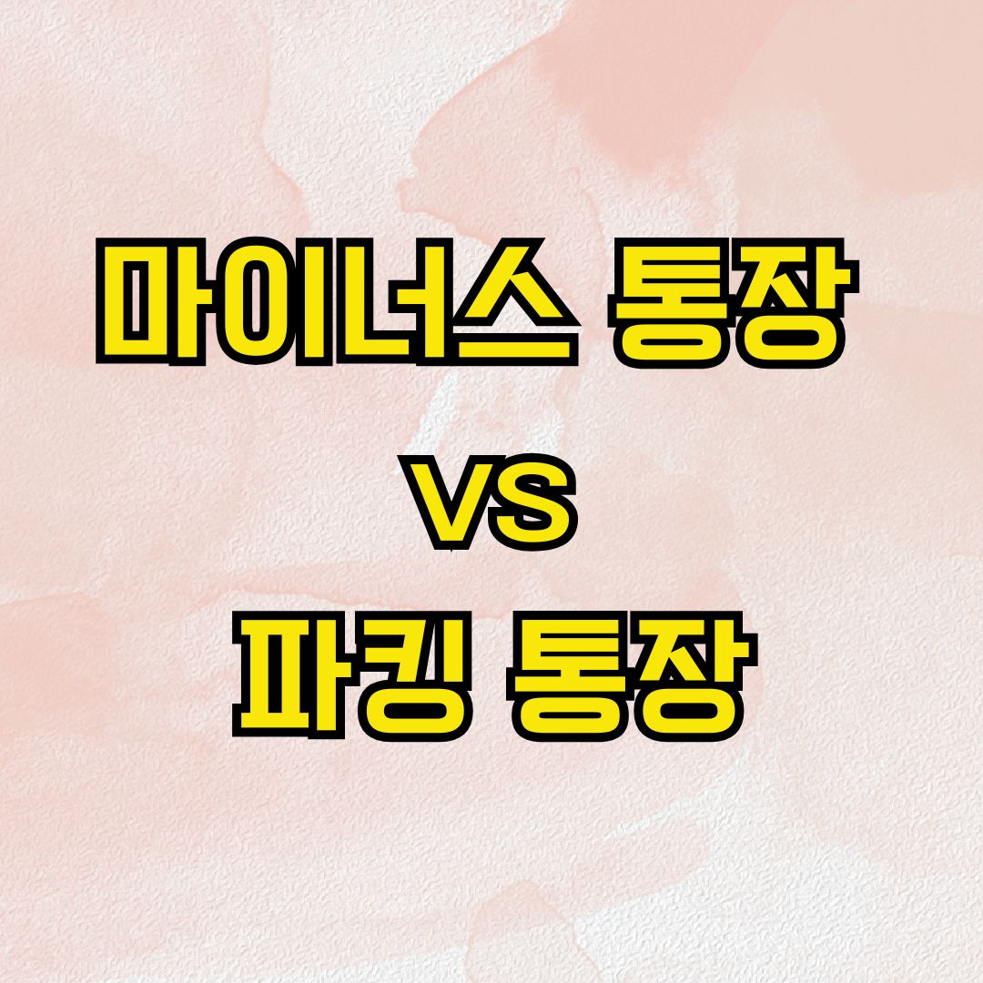 마이너스 통장 vs 파킹 통장