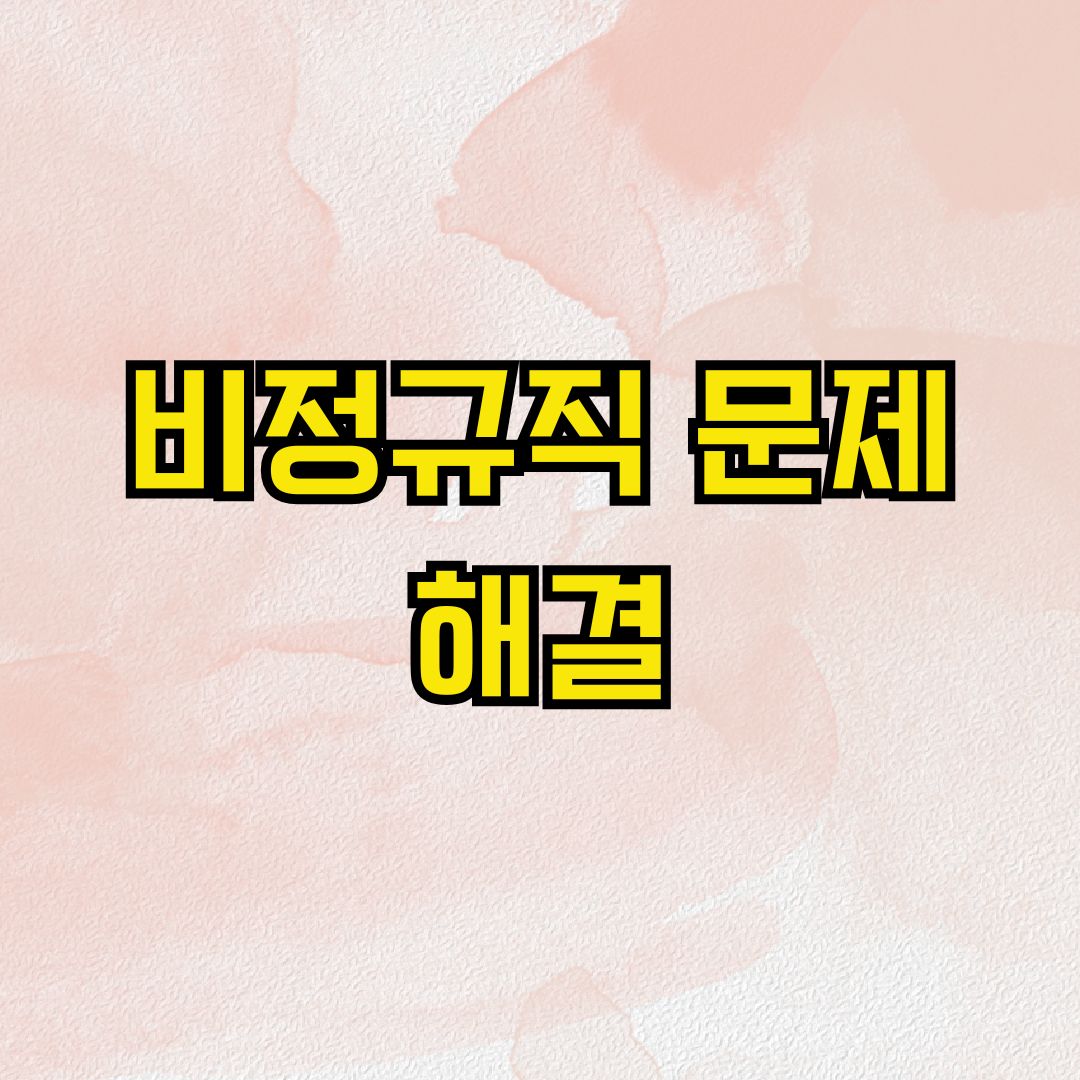 비정규직 문제 해결