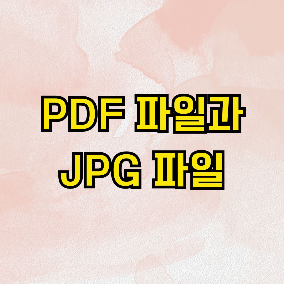 PDF 파일과 JPG 파일