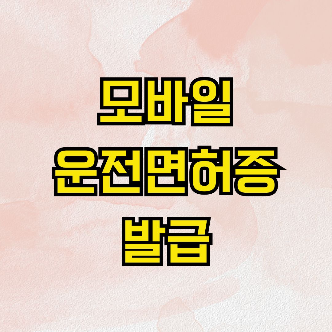 모바일 운전면허증 발급