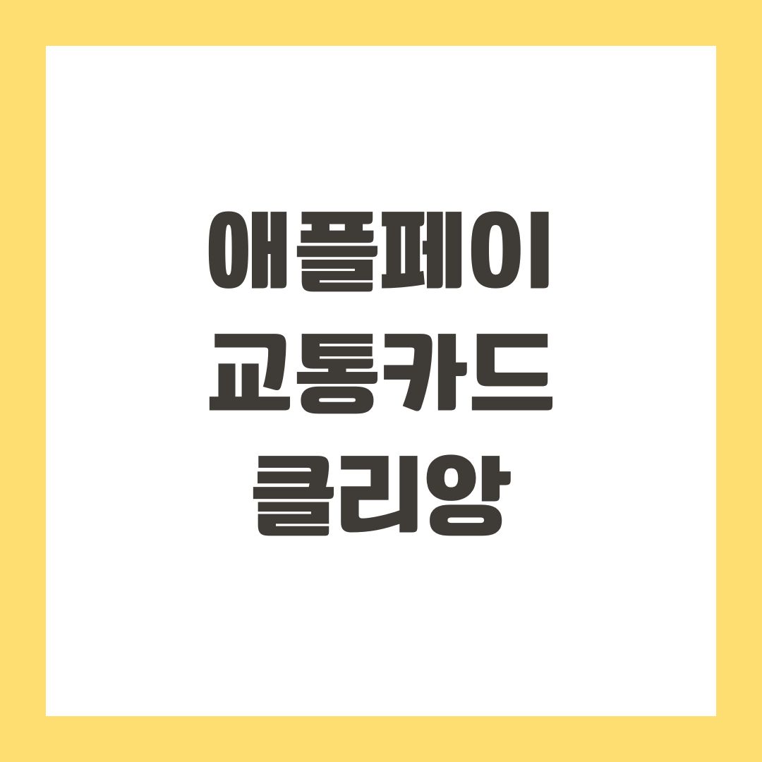애플페이 교통카드 클리앙