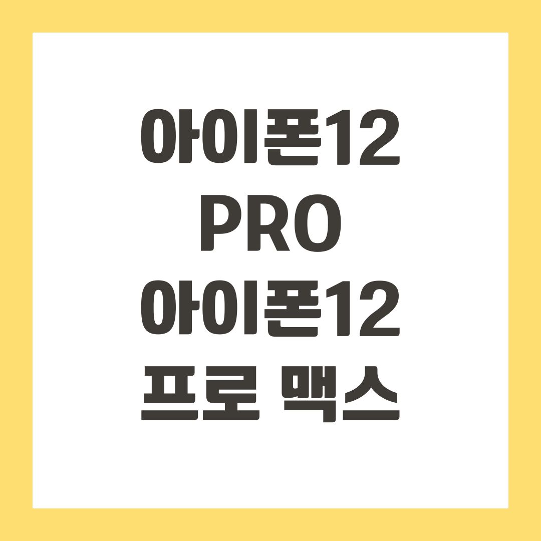 아이폰12 PRO 아이폰12 프로 맥스