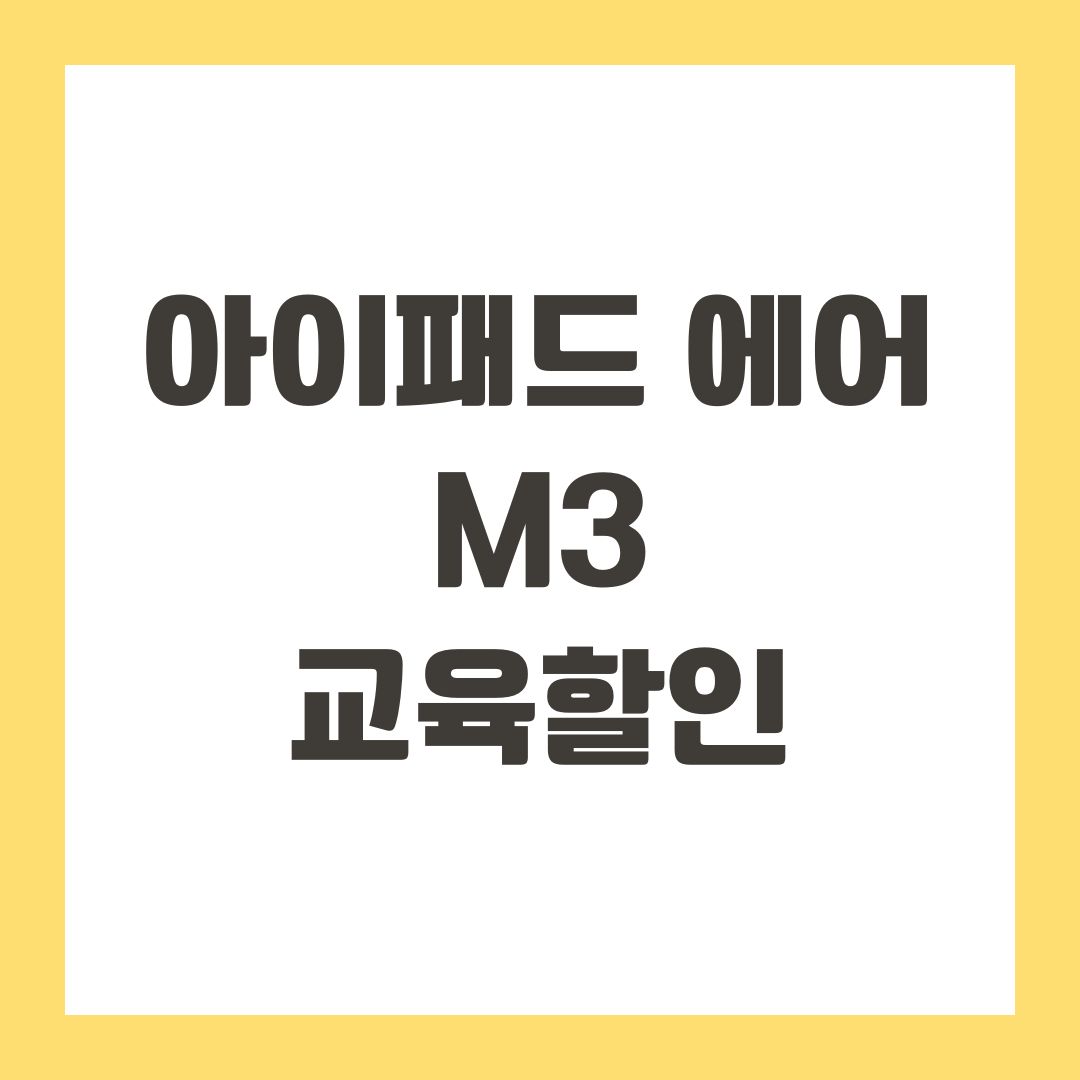 아이패드 에어 m3 교육할인
