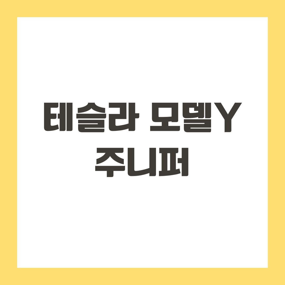 테슬라 모델Y 주니퍼