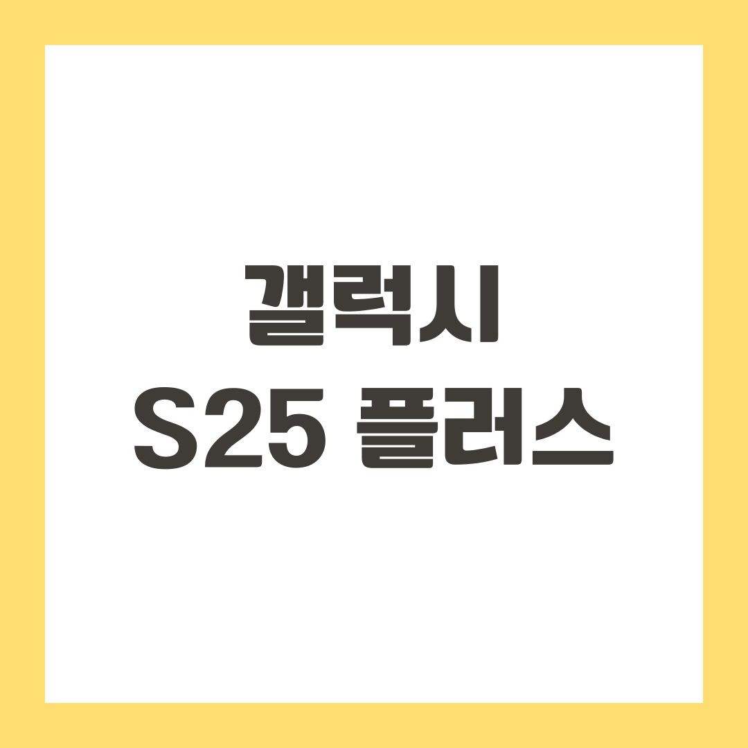 갤럭시 S25 플러스