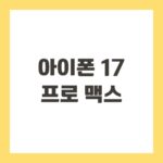 아이폰 17 프로 맥스