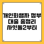 개인회생자 정부대출 총정리
