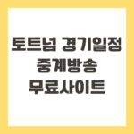 토트넘 경기일정 중계 방송 무료 사이트 총정리