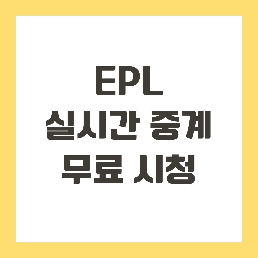 EPL 실시간 중계 무료 시청