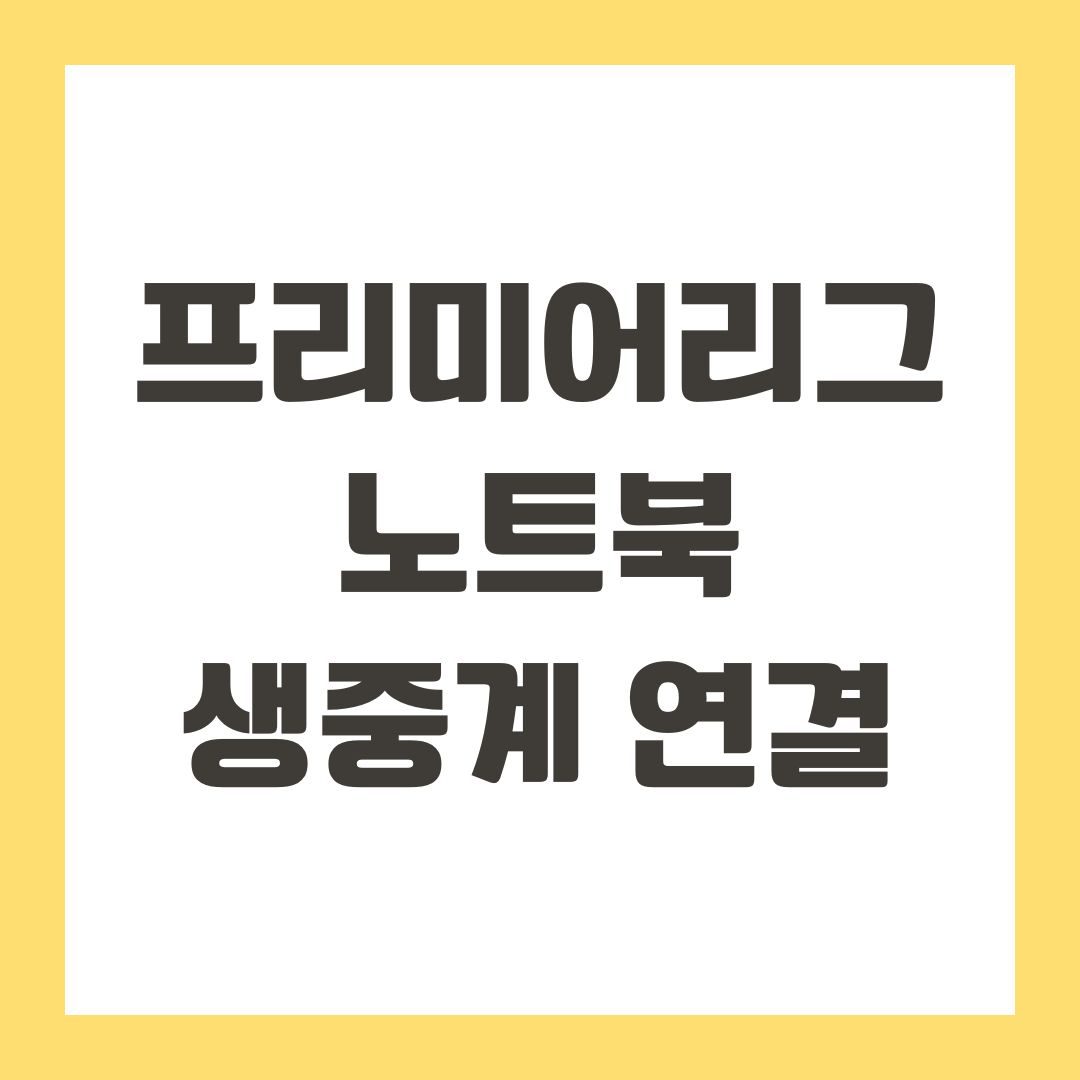 프리미어리그 노트북 생중계 연결