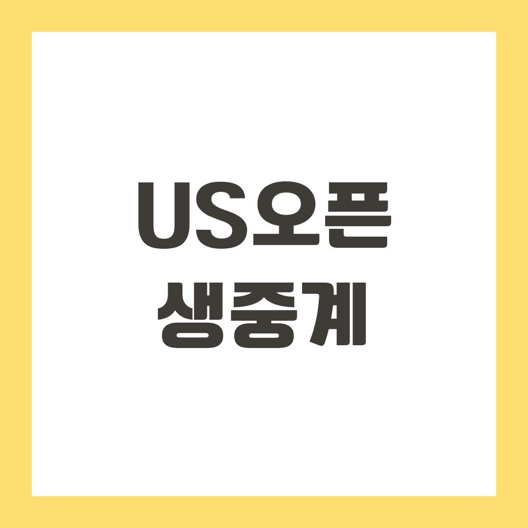 US오픈 생중계