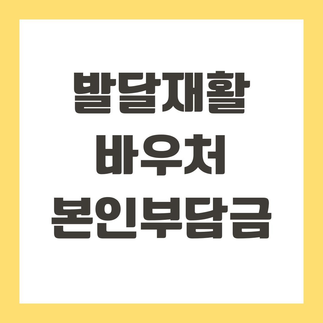 발달재활바우처 본인부담금